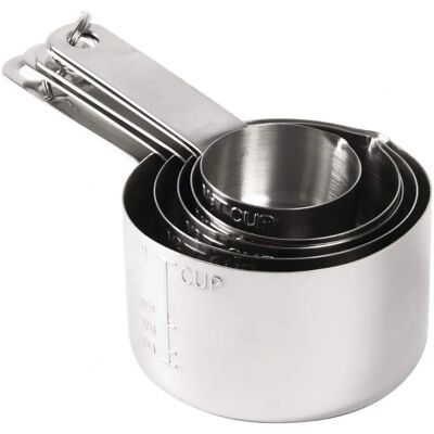 Vogue Modèle - Ensemble de Tasses Doseuses en Acier Inoxydable - Ustensiles de Cuisine Vogue Modèle - Ensemble de Tasses Doseuses en Acier Inoxydable - Ustensiles de Cuisine