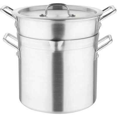 Vogue Aluminium Double Boiler Pan - 10L - Kitchenware Vogue Aluminium Double Boiler Pan - 10L - Kitchenware