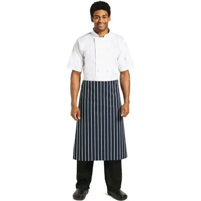 Whites Chefs Clothing Blue/White Chef Apron - Large 75x70cm - Chef Clothing Whites Chefs Clothing Blue/White Chef Apron - Large 75x70cm - Chef Clothing