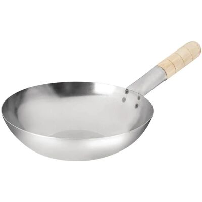 Vogue Flacher Boden Stahl Wok - 25,4cm für Kochen, Langlebig & Leicht zu Reinigen Vogue Flacher Boden Stahl Wok - 25,4cm für Kochen, Langlebig & Leicht zu Reinigen
