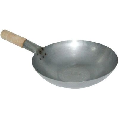 Vogue 33cm Plat Bodem Wok - Geschikt voor Inductie Vogue 33cm Plat Bodem Wok - Geschikt voor Inductie