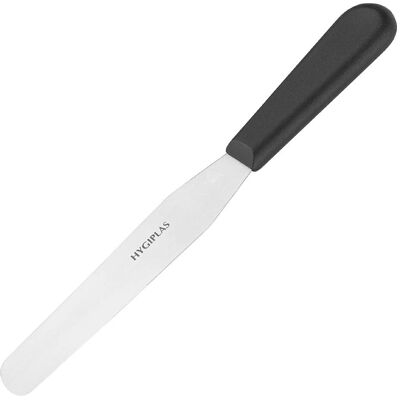 Hygiplas Black Flexible Stainless Steel Spatula Knife - 15cm - Professional Hygiplas Black Flexible Stainless Steel Spatula Knife - 15cm - Professional