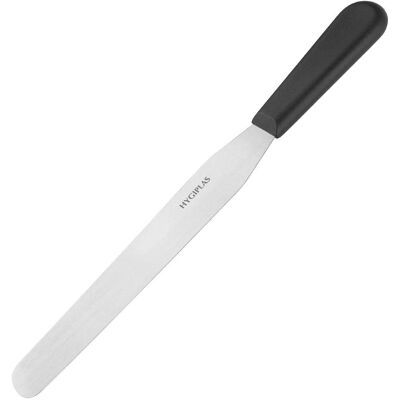 Hygiplas Black Flexible Stainless Steel Kitchen Spatula Knife - 255 mm Hygiplas Black Flexible Stainless Steel Kitchen Spatula Knife - 255 mm
