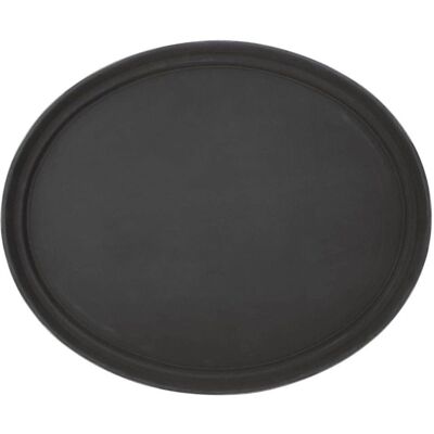 Olympia Kristallon Black Oval Anti-Slip Tray - 685x560 mm Olympia Kristallon Black Oval Anti-Slip Tray - 685x560 mm
