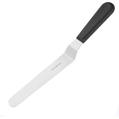 Hygiplas Cuchillo espátula curvado de acero inoxidable - Herramienta de cocina Hygiplas Cuchillo espátula curvado de acero inoxidable - Herramienta de cocina