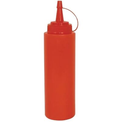 VOGUE Distributeur de Sauce Rouge - 340ml Polyéthylène flexible VOGUE Distributeur de Sauce Rouge - 340ml Polyéthylène flexible