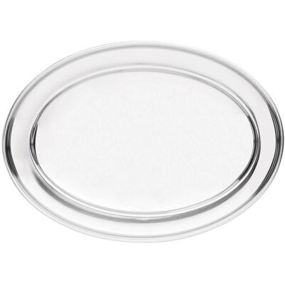 Assiette de Service Ovale en Acier Inoxydable - 229mm Assiette de Service Ovale en Acier Inoxydable - 229mm