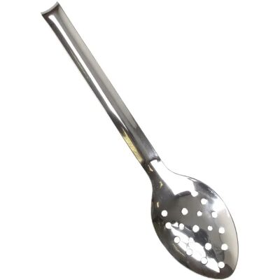 Vogue Edelstahl Perforierte Löffel mit Haken - 305mm Küchenutensil Vogue Edelstahl Perforierte Löffel mit Haken - 305mm Küchenutensil