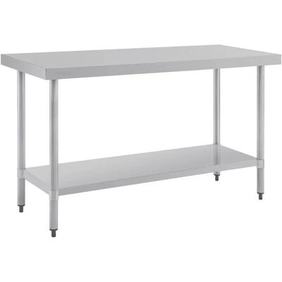 Vogue Stainless Steel Work Table - 1500x600mm - No Rims - Professional Vogue Stainless Steel Work Table - 1500x600mm - No Rims - Professional