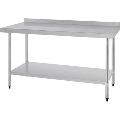 Mesa de Preparación Vogue en Acero Inoxidable con Respaldo - 1500mm Mesa de Preparación Vogue en Acero Inoxidable con Respaldo - 1500mm