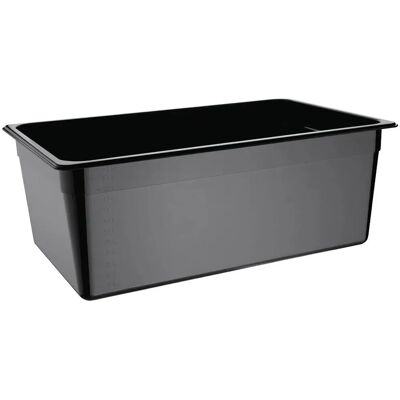 Vogue GN1/1 Policarbonato Negro - Contenedor Gastronorm Vogue GN1/1 Policarbonato Negro - Contenedor Gastronorm