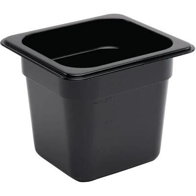 VOGUE 150mm GN Behälter - Schwarz - Gastronorm GN1/6 VOGUE 150mm GN Behälter - Schwarz - Gastronorm GN1/6