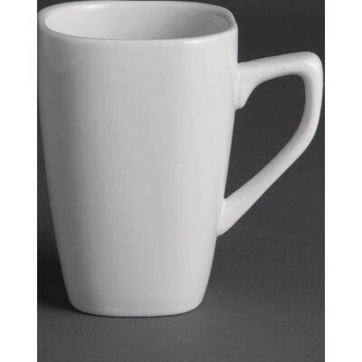 Olympia Whiteware Square Mug - 28.5cl - 12 pcs - Mug, White, Hotel Quality Olympia Whiteware Square Mug - 28.5cl - 12 pcs - Mug, White, Hotel Quality