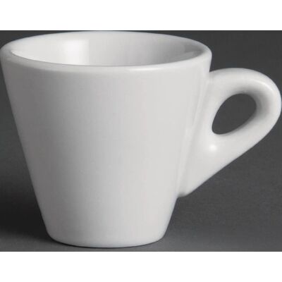 Tasses à espresso coniques blanches Olympia - 60ml - Lot de 12 - Publicité Tasses à espresso coniques blanches Olympia - 60ml - Lot de 12 - Publicité