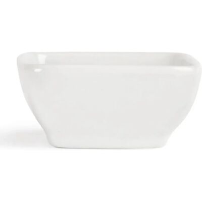 Assiettes miniatures rondes carrées en porcelaine Olympia - Lot de 12 Assiettes miniatures rondes carrées en porcelaine Olympia - Lot de 12