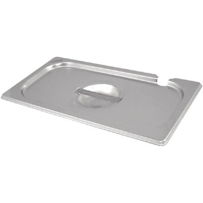 Tapa de Acero Inoxidable GN 1/2 con Muesca - Tapa de Food Pan Tapa de Acero Inoxidable GN 1/2 con Muesca - Tapa de Food Pan