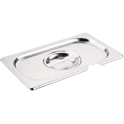 Coperchio in acciaio inox GN 1/4 Vogue con tacca Coperchio in acciaio inox GN 1/4 Vogue con tacca