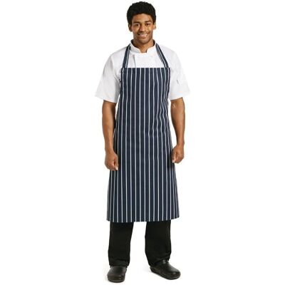 Whites Chefs Clothing Extra Long Striped Apron - Apron Whites Chefs Clothing Extra Long Striped Apron - Apron