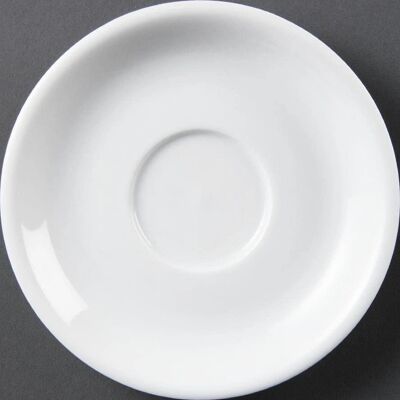 Soucoupes en porcelaine blanche Olympia - Lot de 12 - Publicité Soucoupes en porcelaine blanche Olympia - Lot de 12 - Publicité