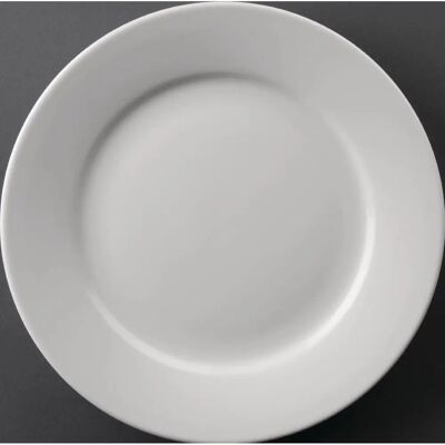 Assiette Large 228mm Athena Hotelware - Porcelaine robuste à large rebord - Publicité Assiette Large 228mm Athena Hotelware - Porcelaine robuste à large rebord - Publicité