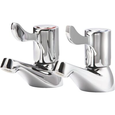 Ensemble de Robinets Ergonomiques Chrome Vogue - 2 Pièces - Publicité Ensemble de Robinets Ergonomiques Chrome Vogue - 2 Pièces - Publicité