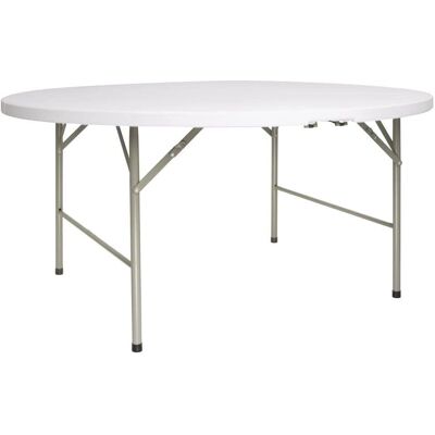 Bolero White Round Foldable Table - 1530 mm Diameter, 740 mm Height - Indoor/Outdoor Bolero White Round Foldable Table - 1530 mm Diameter, 740 mm Height - Indoor/Outdoor