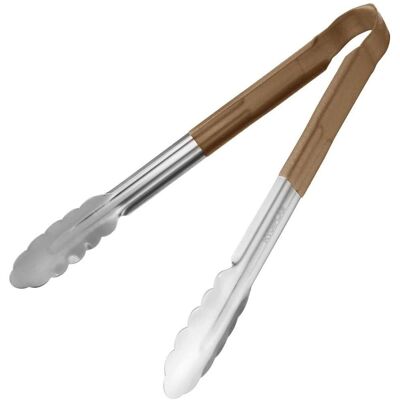 Vogue Marron Pinces 290mm - HACCP Alimentaire - Publicité Vogue Marron Pinces 290mm - HACCP Alimentaire - Publicité