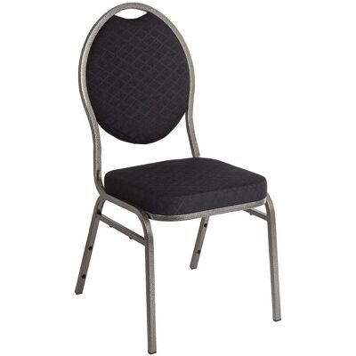 Sedia da banchetto ovale nera Bolero - Confezione da 4 Sedia da banchetto ovale nera Bolero - Confezione da 4