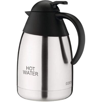 Pichet d'eau chaude Olympia 1,5L Inox Isotherme - Publicité Pichet d'eau chaude Olympia 1,5L Inox Isotherme - Publicité