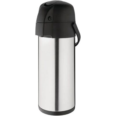 Thermos à levier Olympia DL166 - 4L Inox - Publicité Thermos à levier Olympia DL166 - 4L Inox - Publicité