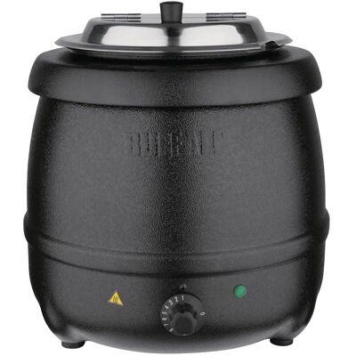 Marmite à soupe noire Buffalo - 10L, Acier inoxydable, Électrique Marmite à soupe noire Buffalo - 10L, Acier inoxydable, Électrique