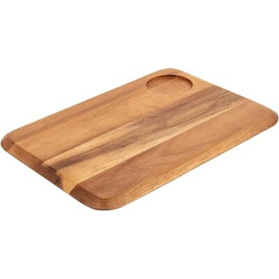 Tablica prezentacyjna z akacji Olympia - Wycięcie na ramekin - 340x240mm Tablica prezentacyjna z akacji Olympia - Wycięcie na ramekin - 340x240mm