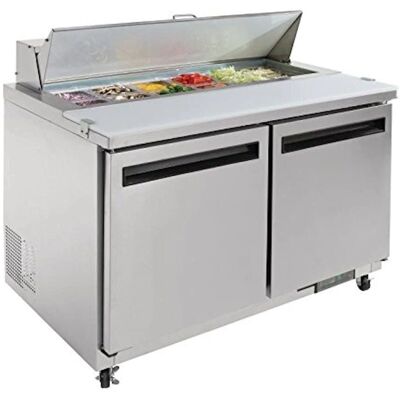 Polar U-Series Double Door Prep Counter Fridge - 405L Polar U-Series Double Door Prep Counter Fridge - 405L