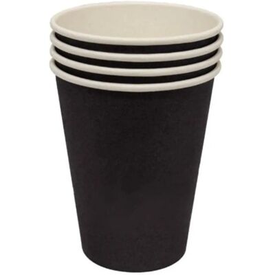 Fiesta Disposable Black Coffee Cups 230ml - Hot Beverages Fiesta Disposable Black Coffee Cups 230ml - Hot Beverages
