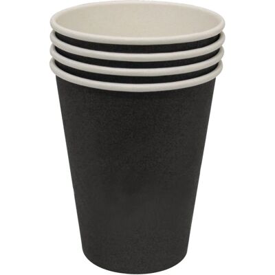 Gobelets à Emporter Fiesta 340ml Noir - Verres à Boissons Chaudes Jetables - Publicité Gobelets à Emporter Fiesta 340ml Noir - Verres à Boissons Chaudes Jetables - Publicité