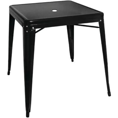 Bolero Black Steel Square Bistro Table - 668mm Bolero Black Steel Square Bistro Table - 668mm