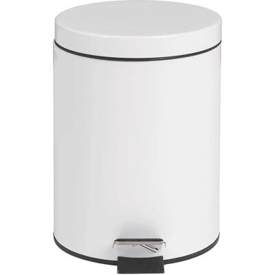 Secchio a pedale bianco Bolero - 5L Secchio per bagno Secchio a pedale bianco Bolero - 5L Secchio per bagno