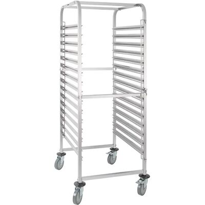 Carro gastronorm de acero inoxidable Vogue 15 niveles Carro gastronorm de acero inoxidable Vogue 15 niveles