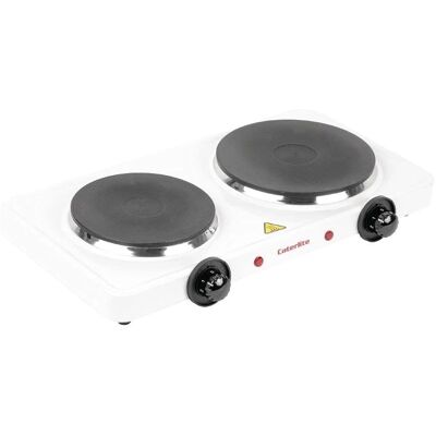 Caterlite Double Electric Hot Plate - Safety Thermostat - 2500W Caterlite Double Electric Hot Plate - Safety Thermostat - 2500W