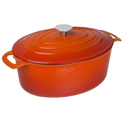 Vogue Oval gjutjärnsgryta - 6L - Ugnssäker och Elegant Vogue Oval gjutjärnsgryta - 6L - Ugnssäker och Elegant