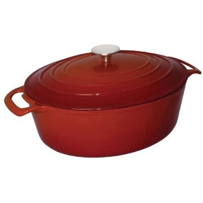 Vogue 6 L Olla de hierro fundido - Apta para horno, Calor uniforme Vogue 6 L Olla de hierro fundido - Apta para horno, Calor uniforme