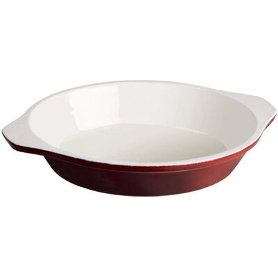 Vogue Plat en Fonte Ronde - 400ml - Rouge - Compatible Four - Publicité Vogue Plat en Fonte Ronde - 400ml - Rouge - Compatible Four - Publicité