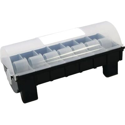Dispensador de Etiquetas Vogue - 7 Rollos, 25mm, Plástico para Pared Dispensador de Etiquetas Vogue - 7 Rollos, 25mm, Plástico para Pared