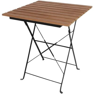 Table Pliable Carrée Bolero - Imitation Bois - 60cm - Publicité Table Pliable Carrée Bolero - Imitation Bois - 60cm - Publicité
