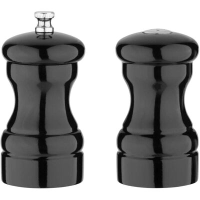 Olympia Black Wood Salt and Pepper Mill Set - Salt & Pepper Mill 10x5cm Olympia Black Wood Salt and Pepper Mill Set - Salt & Pepper Mill 10x5cm