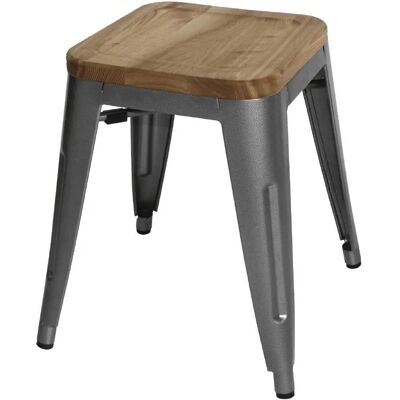 Tabouret Bistro Gris en Acier Bolero - Empilable, Résistant aux Intempéries Tabouret Bistro Gris en Acier Bolero - Empilable, Résistant aux Intempéries