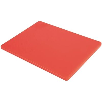 Tabla de cortar roja de polietileno Hygiplas - 229x305mm - Seguridad en la cocina Tabla de cortar roja de polietileno Hygiplas - 229x305mm - Seguridad en la cocina