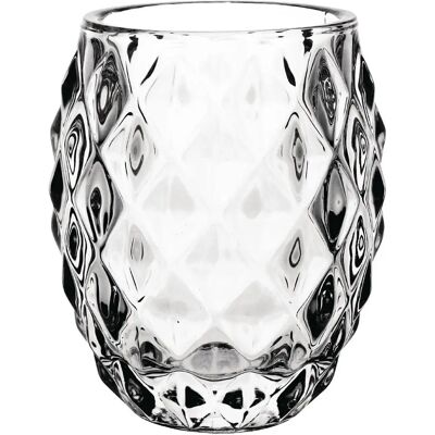Set di Lanterne in Vetro Olympia - 75 mm - 6 pezzi - Diamante Trasparente Set di Lanterne in Vetro Olympia - 75 mm - 6 pezzi - Diamante Trasparente