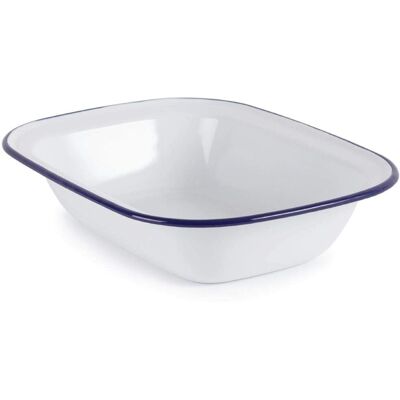 Olympia Rectangular Enameled Steel Serving Dish - 280x190x55 mm - Pack of 6 Olympia Rectangular Enameled Steel Serving Dish - 280x190x55 mm - Pack of 6