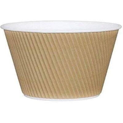 Fiesta Recyclable Hot Cups 340ml - Wave Wall Insulated Brown Fiesta Recyclable Hot Cups 340ml - Wave Wall Insulated Brown